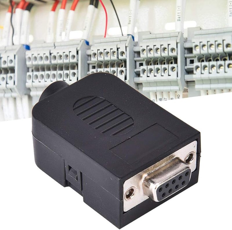 DB9 Female to Terminal Adapter Serial Connector 2Pcs Black Housing Plated Copper Pin - Image 5